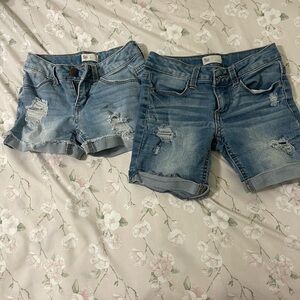 SO Blue Distressed Denim Shorts Casual